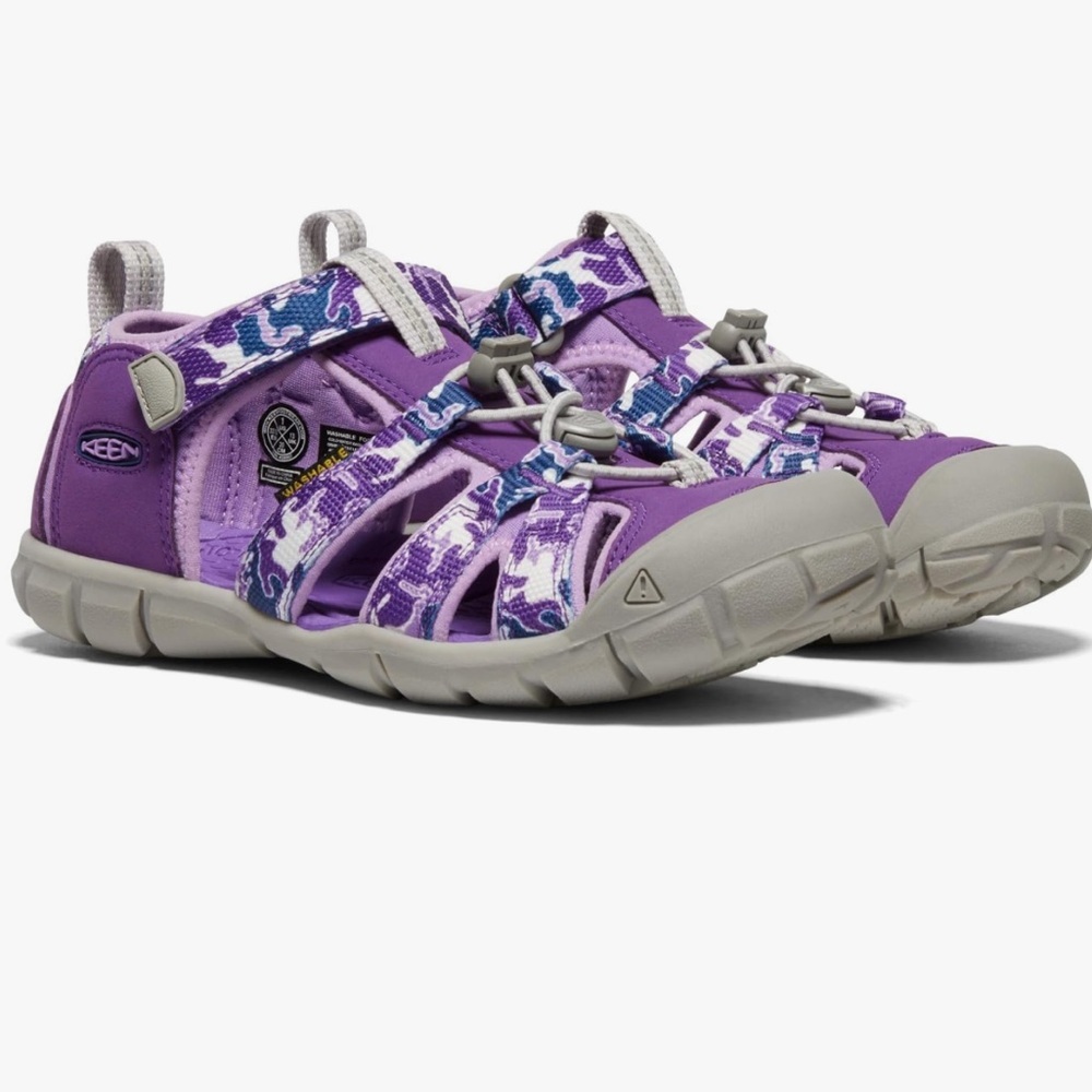 NEW 🆕 Keen Kids Unisex Purple and Gray Closed Toe Sandals size 5